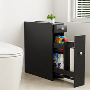 Slimline Bathroom Storage Cabinet - Black - Homecoze
