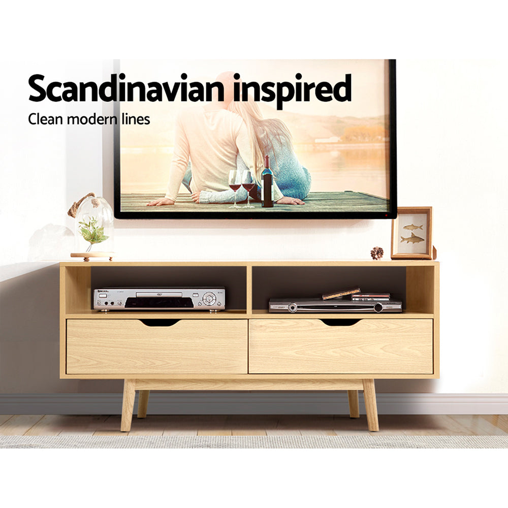 Classic Natural Scandinavian Entertainment Unit 120cm - Homecoze