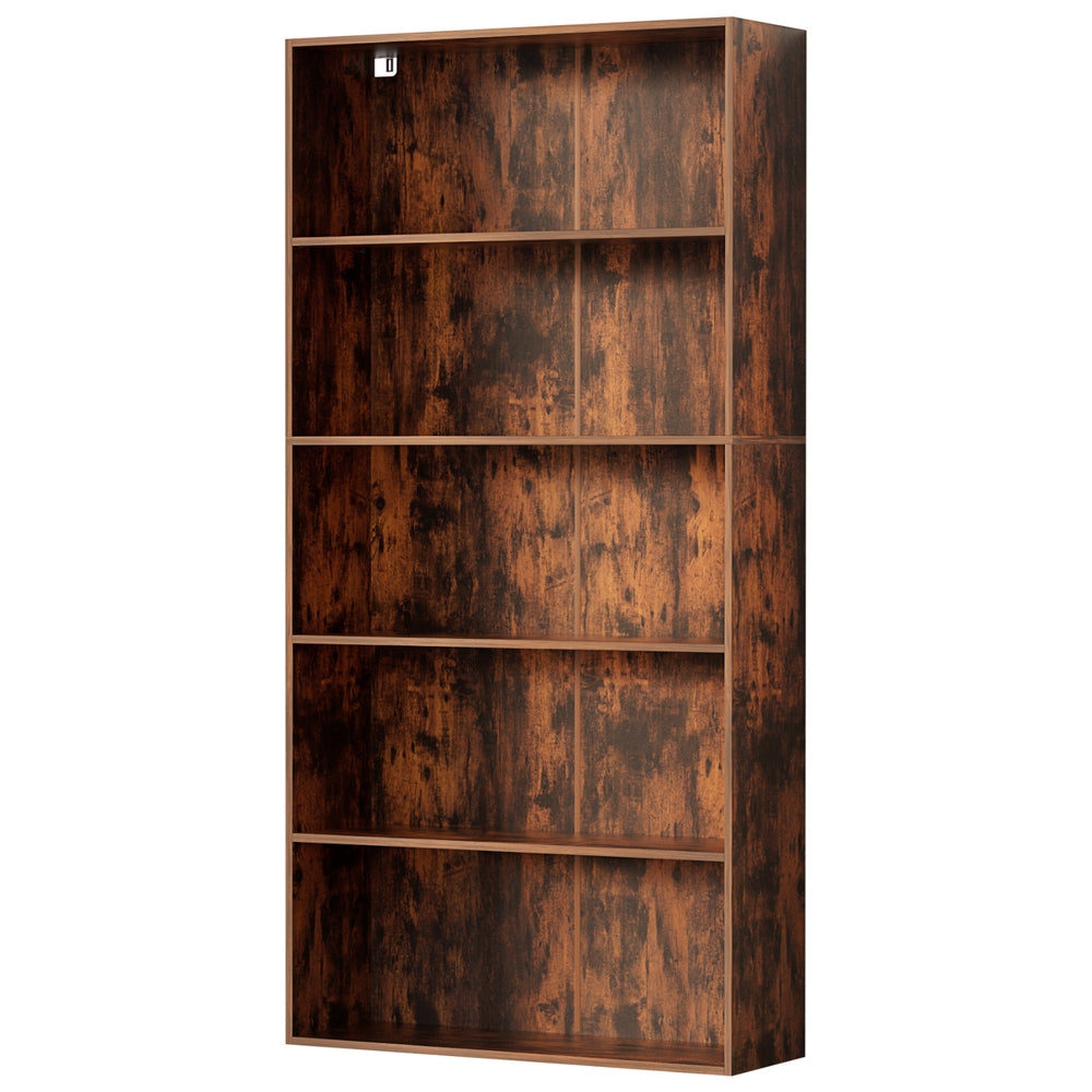 Artiss Bookshelf 5 Tiers Walnut - Homecoze