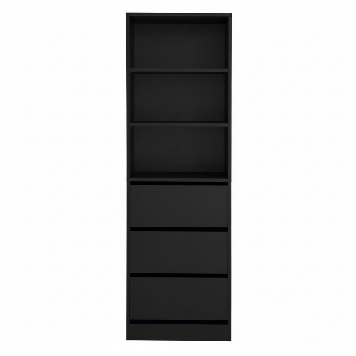 Artiss 3 Chest of Drawers Tallboy Cabinet Black - Homecoze