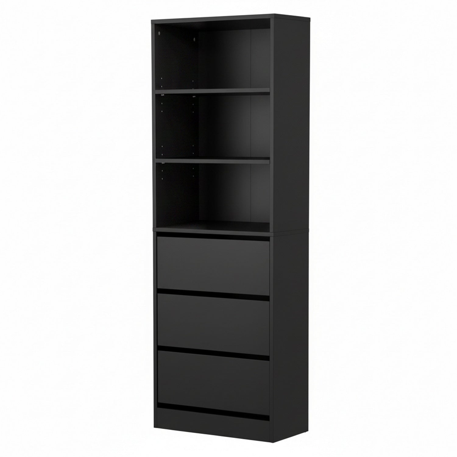 Artiss 3 Chest of Drawers Tallboy Cabinet Black - Homecoze