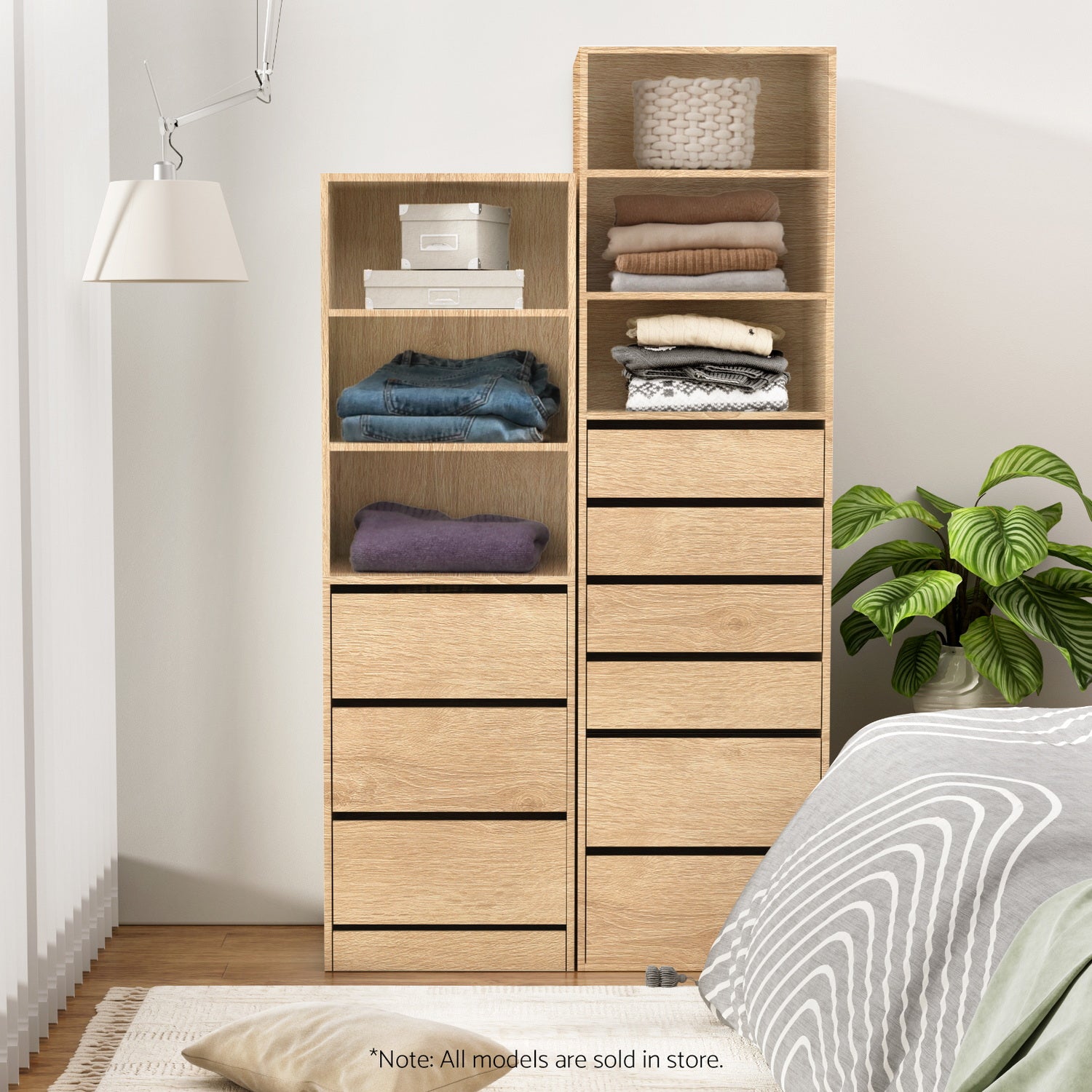 Artiss 3 Chest of Drawers Tallboy Cabinet Pine - Homecoze