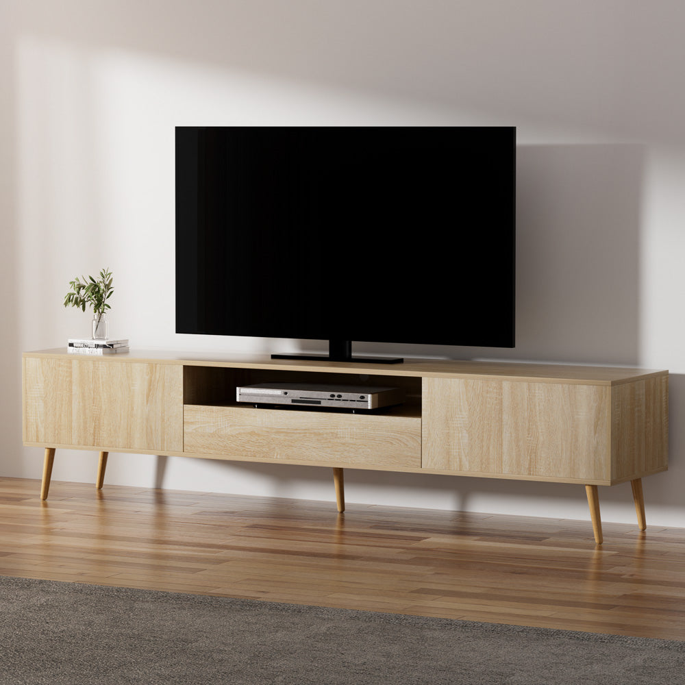 Modern Lowline TV Entertainment Unit 200cm - Pine - Homecoze