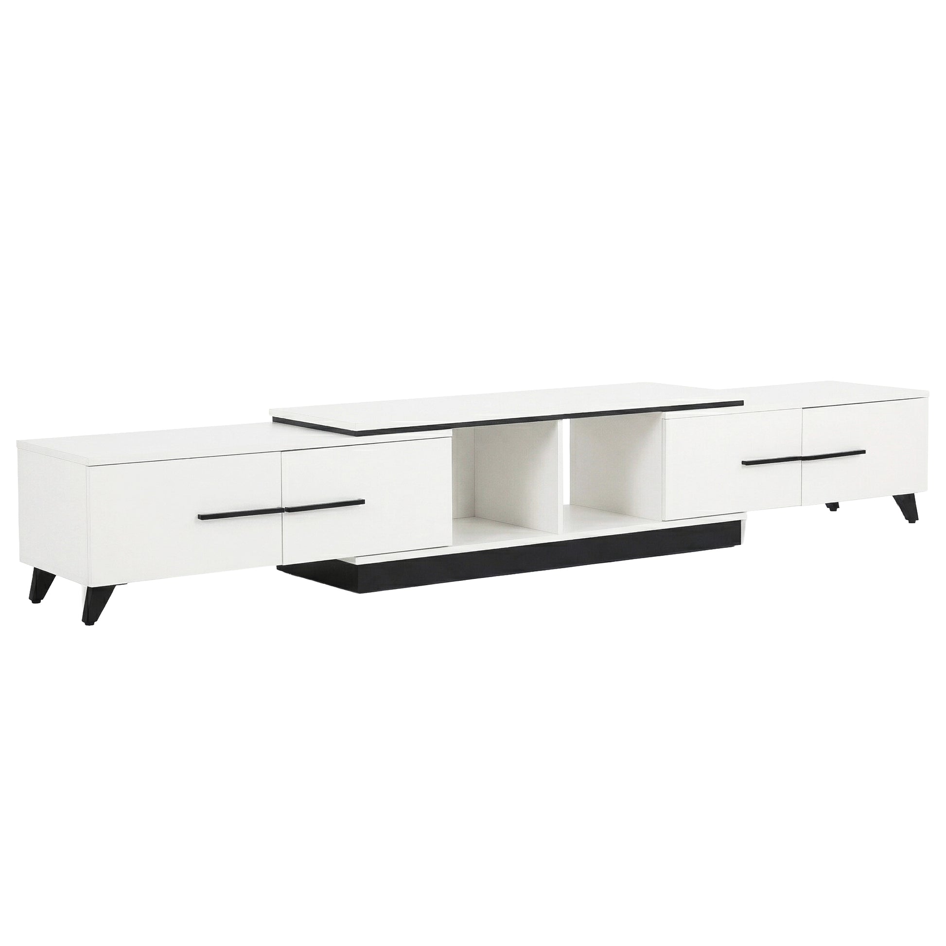 Artiss Extendable TV Cabinet Entertainment Unit Stand White - Homecoze