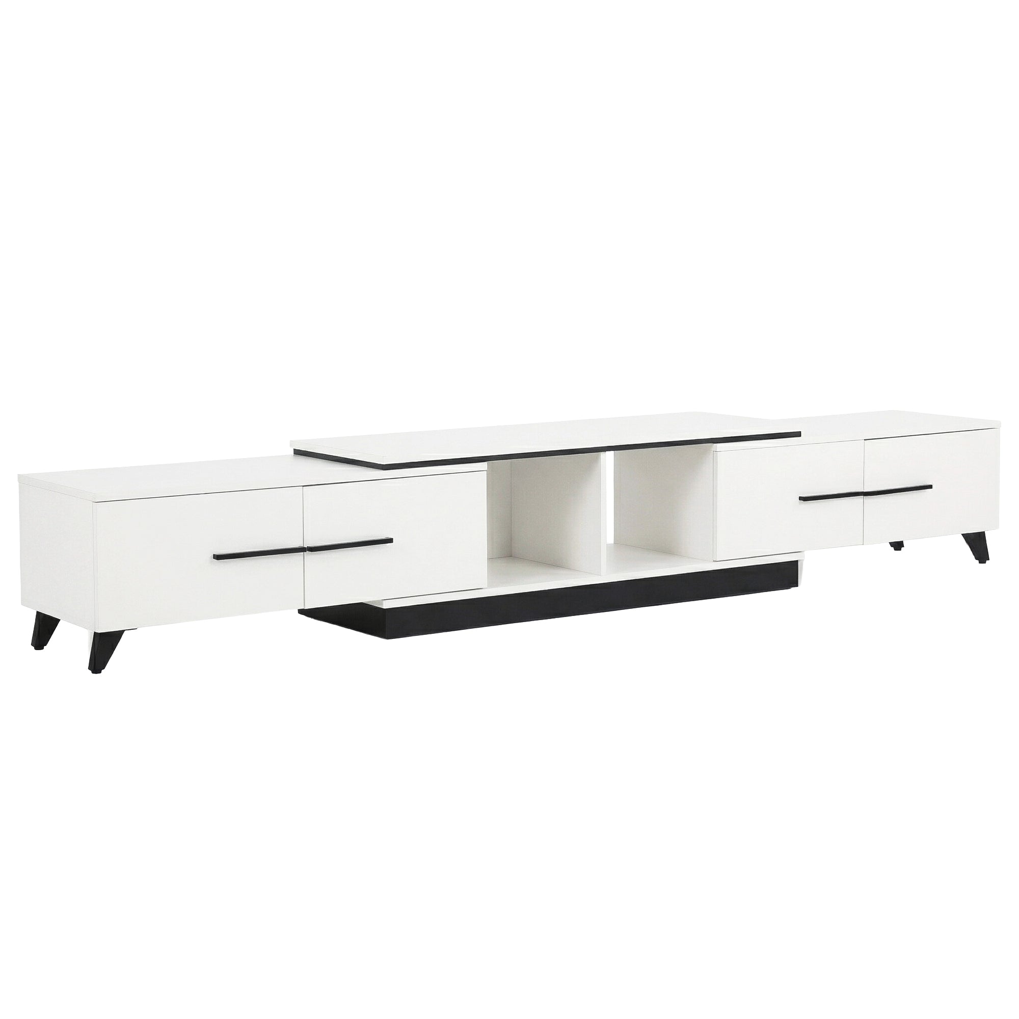 Artiss Extendable TV Cabinet Entertainment Unit Stand White - Homecoze