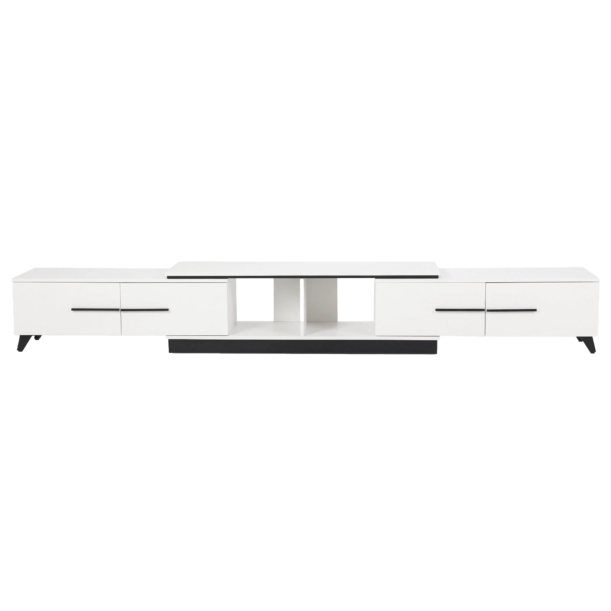 Artiss Extendable TV Cabinet Entertainment Unit Stand White - Homecoze