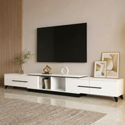 Artiss Extendable TV Cabinet Entertainment Unit Stand White - Homecoze