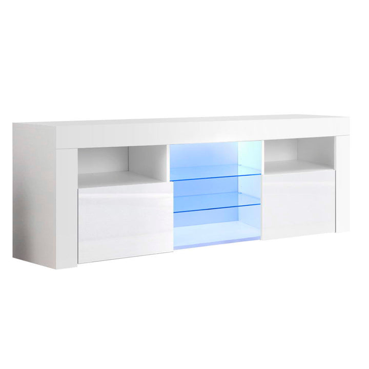 LED TV Entertainment Unit 145cm - Gloss White Homecoze