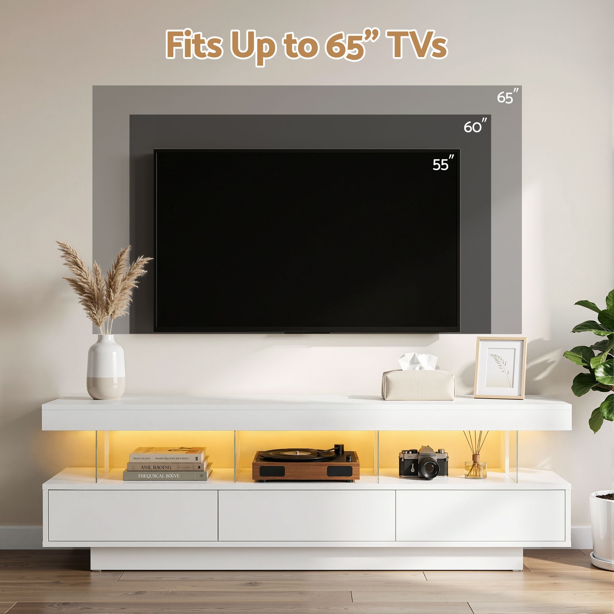 Kyro LED TV Unit 160cm – White