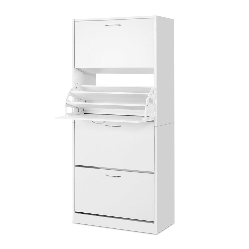Shoe Cabinet Storage Rack  Cupboard - White - Homecoze