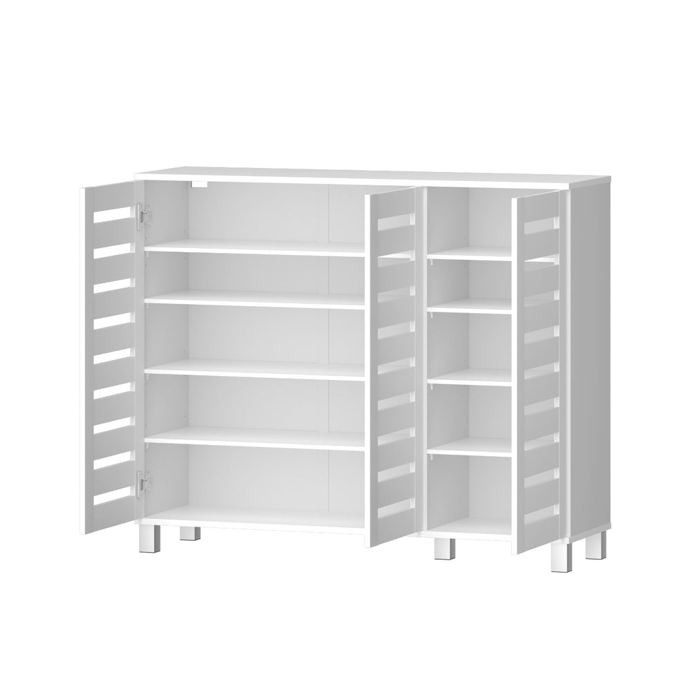 Artiss Shoe Rack Cabinet 30 Pairs Adjustable Shelf White - Homecoze