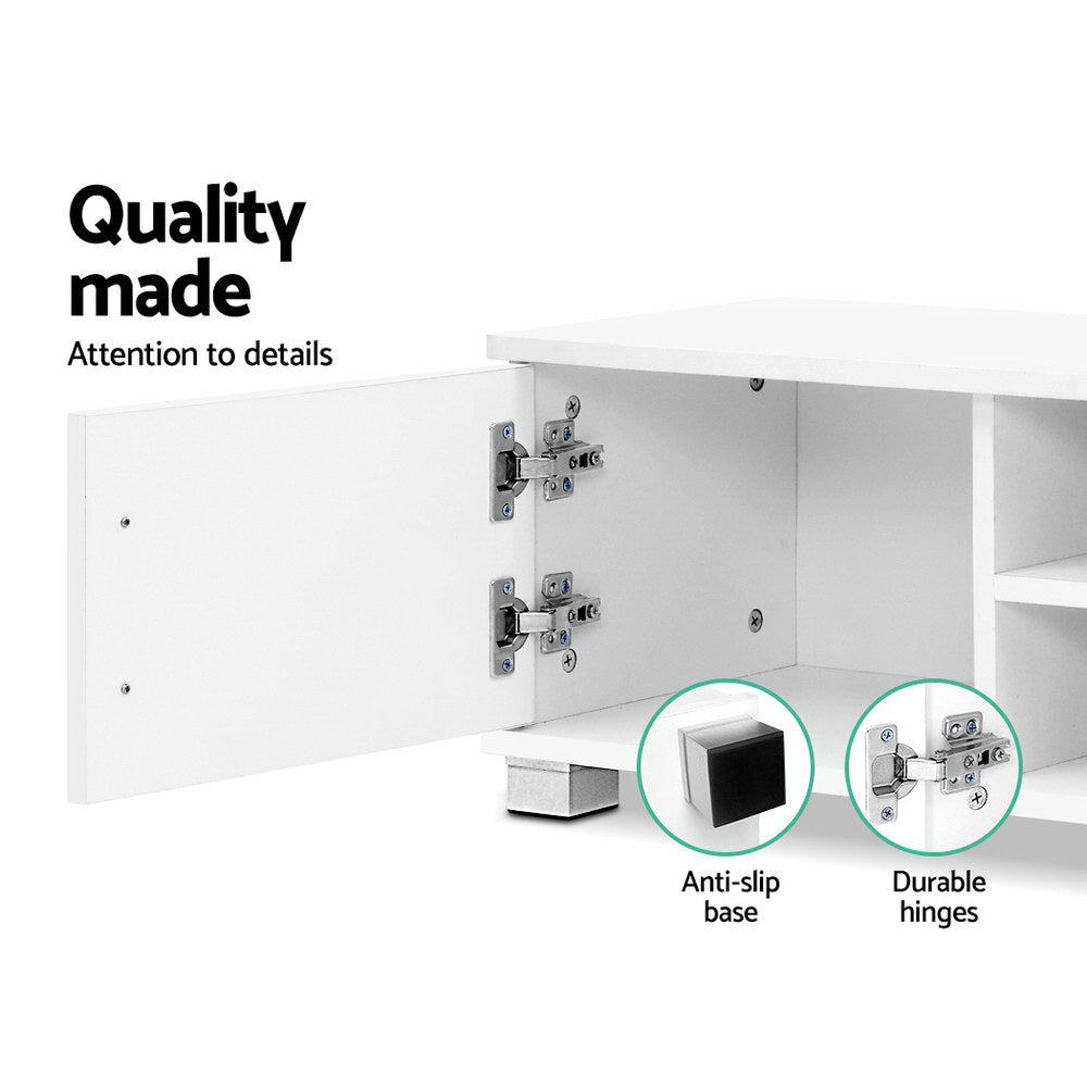 Fisher Modern TV Unit 120cm – White - Homecoze