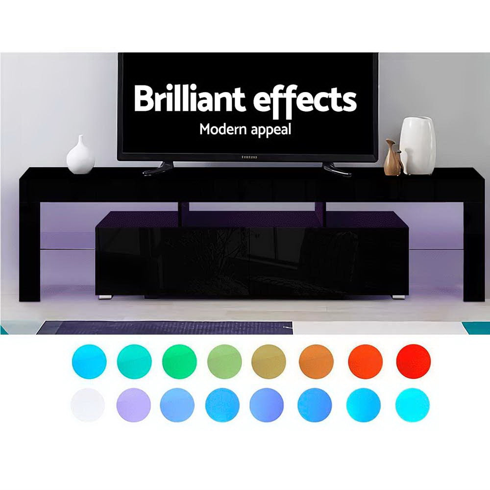 LED TV Entertainment Unit 189cm - Gloss Black Homecoze