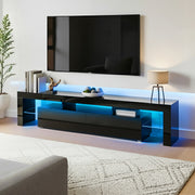 Donovan LED TV Unit 189cm – Black - Homecoze