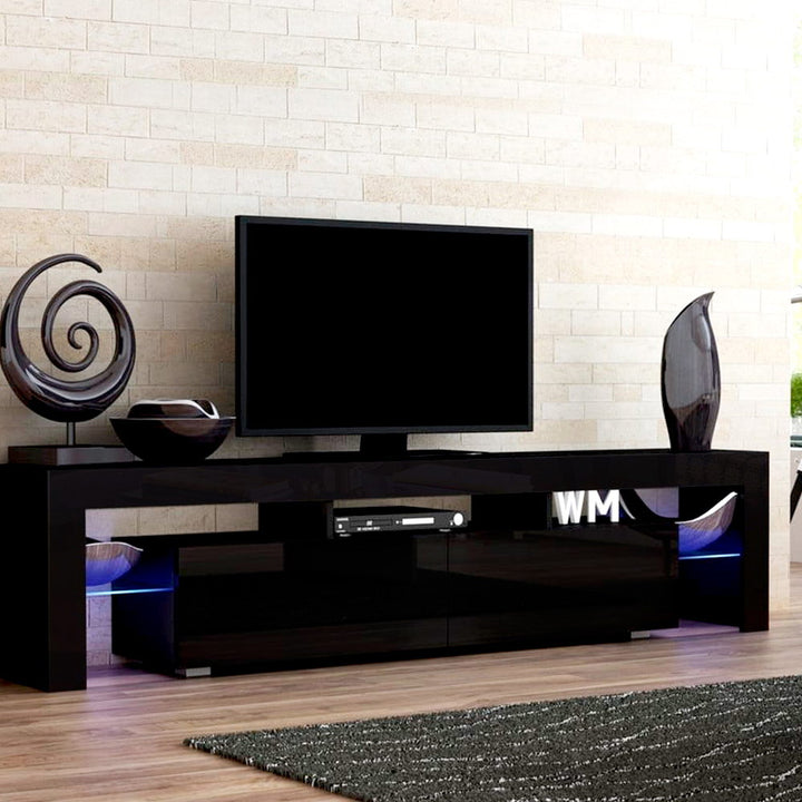 Donovan LED TV Unit 189cm – Black - Homecoze