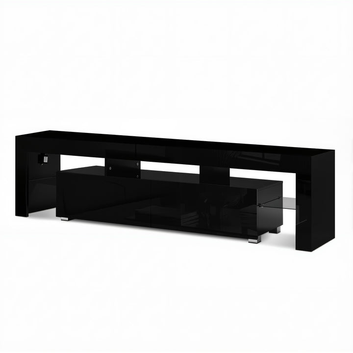 Donovan LED TV Unit 189cm – Black - Homecoze