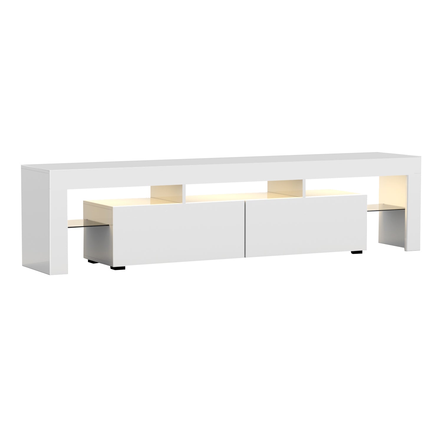 LED TV Entertainment Unit 189cm - Gloss White - Homecoze