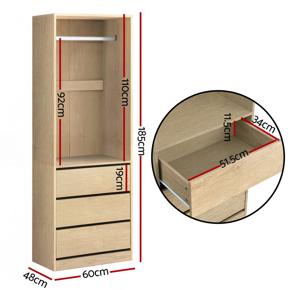 Built-in Wardrobe Organizer - Pine - Homecoze