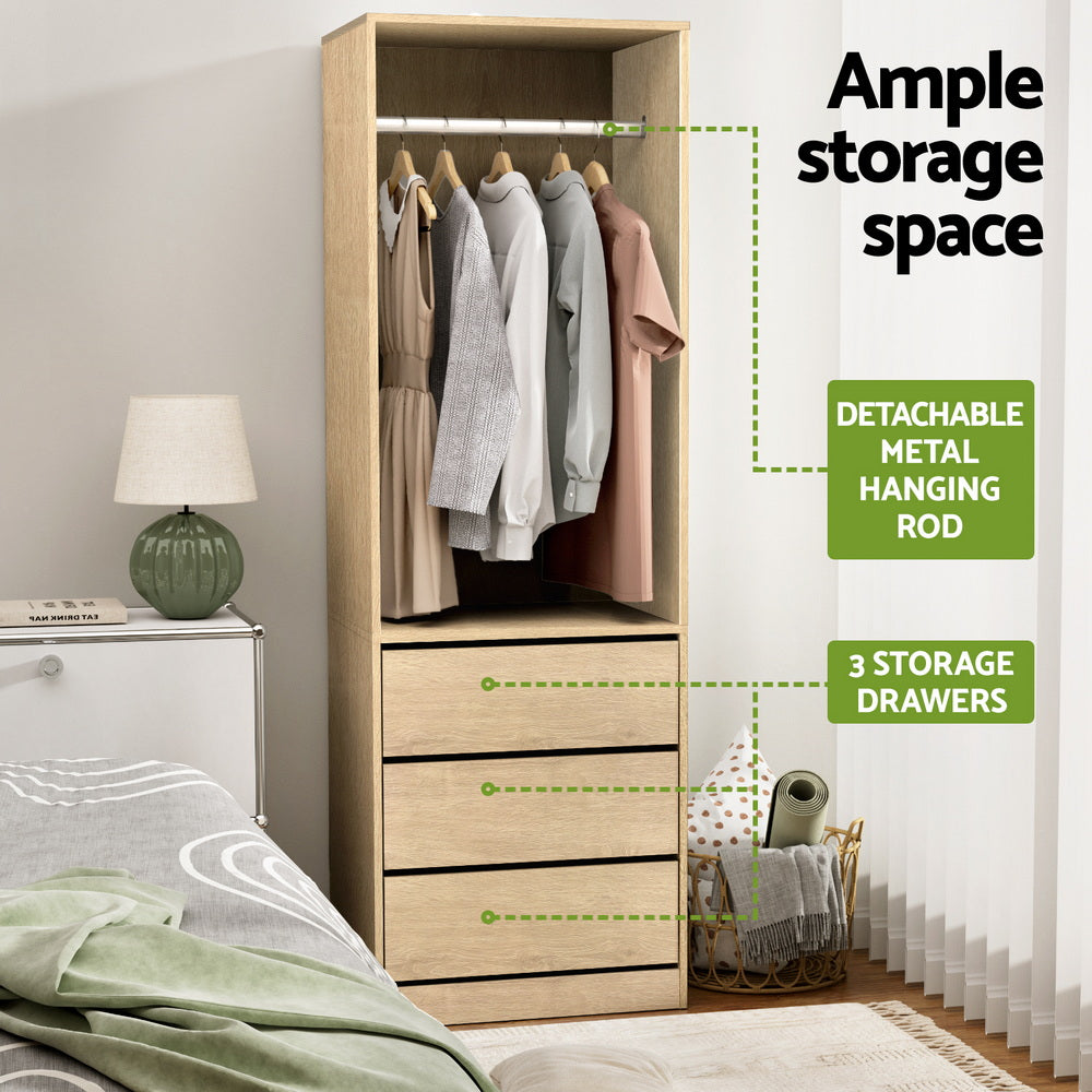 Built-in Wardrobe Organizer - Pine - Homecoze