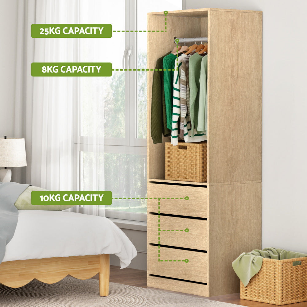 Built-in Wardrobe Organizer - Pine - Homecoze