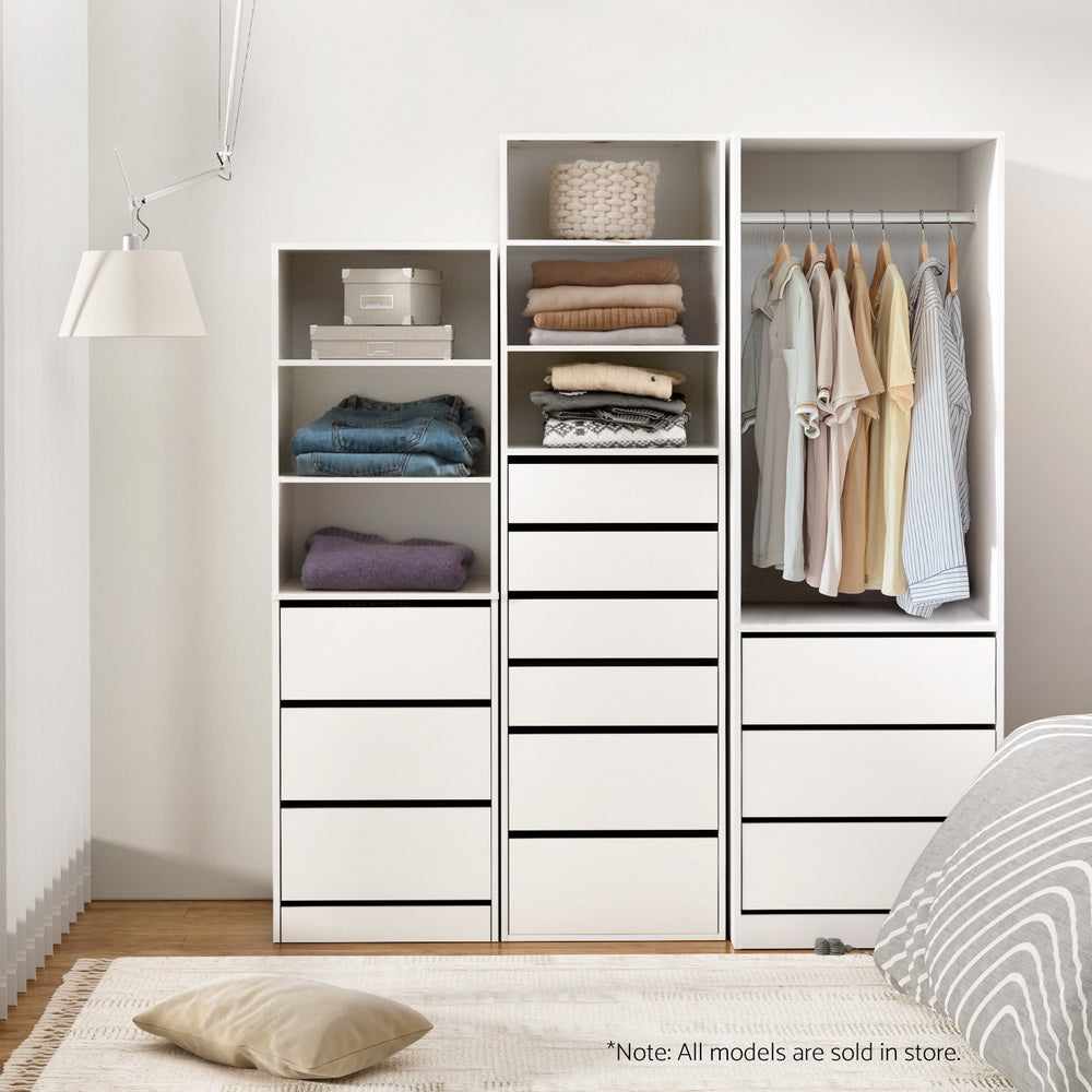 Built-in Wardrobe Organizer - White - Homecoze
