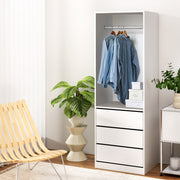 Built-in Wardrobe Organizer - White - Homecoze