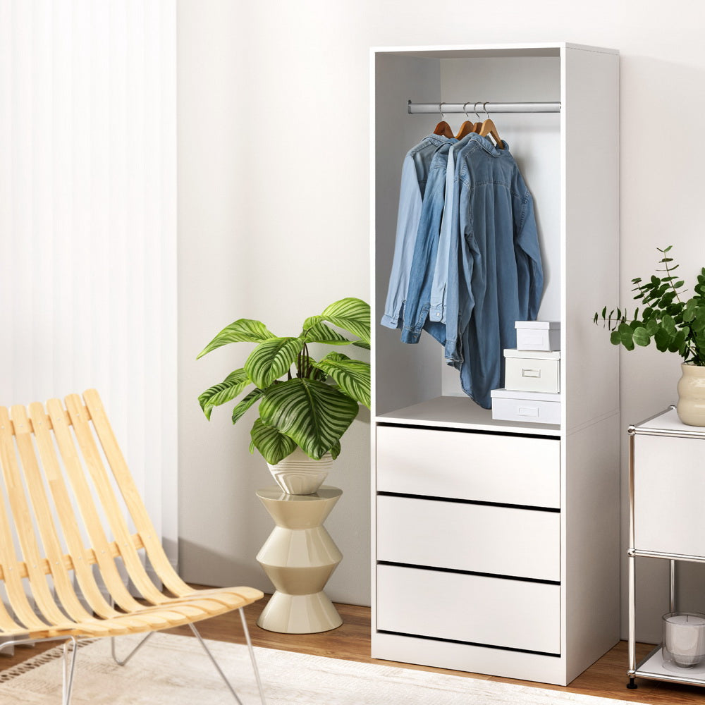 Built-in Wardrobe Organizer - White - Homecoze