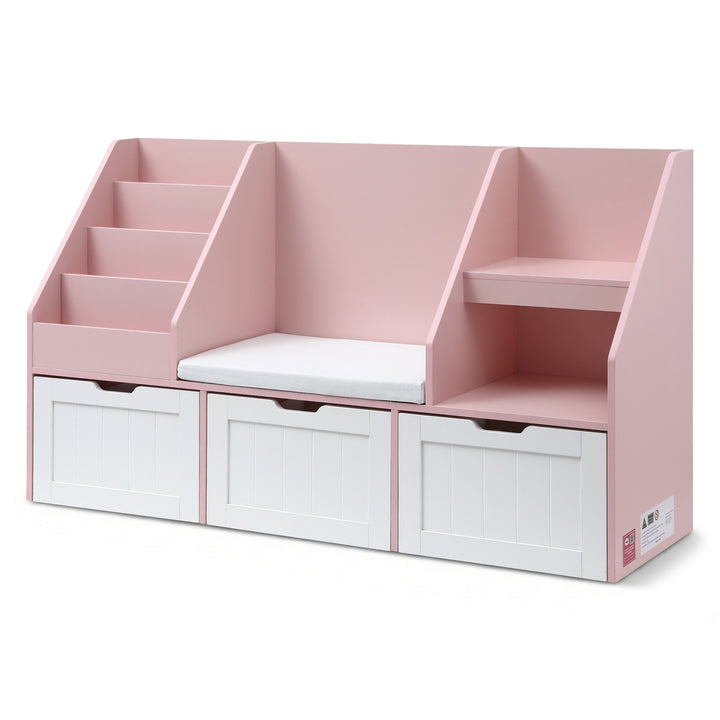 Kids Bookshelf Storage Organiser - Pink