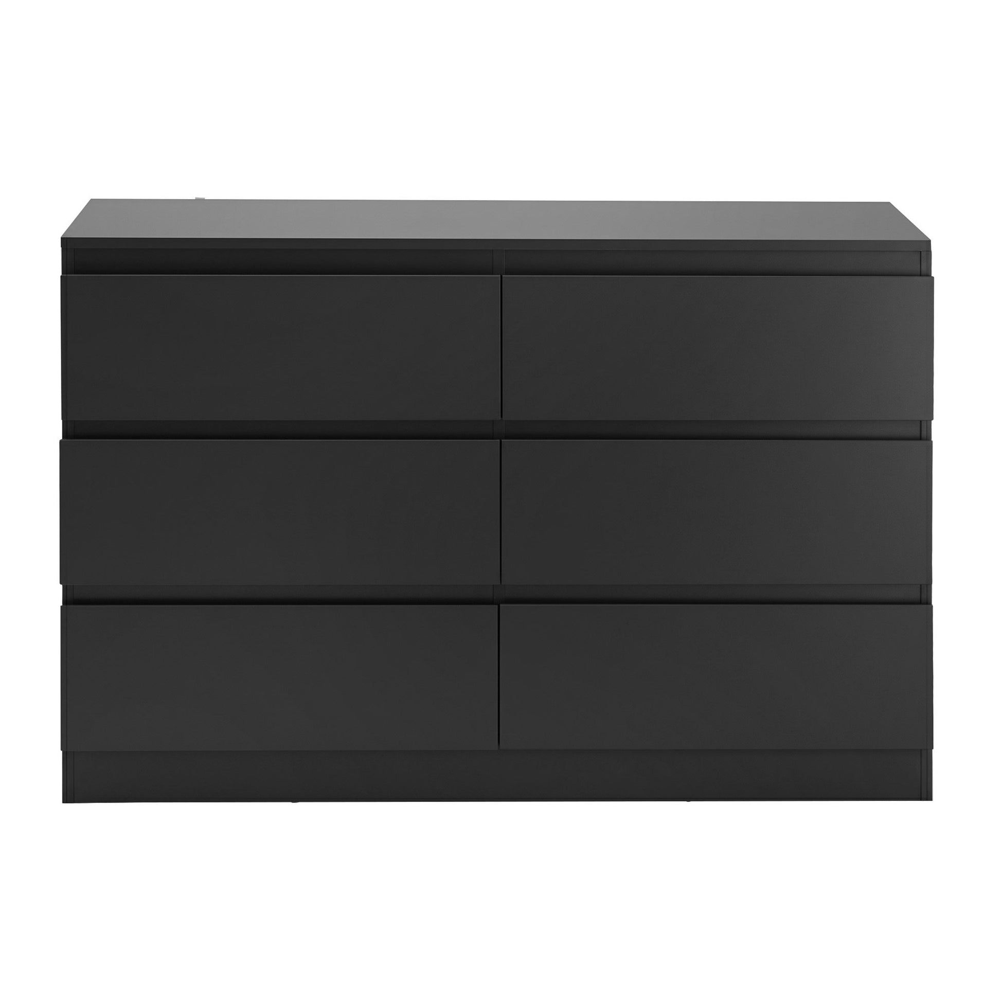 Artiss 6 Chest of Drawers Lowboy Black - Homecoze