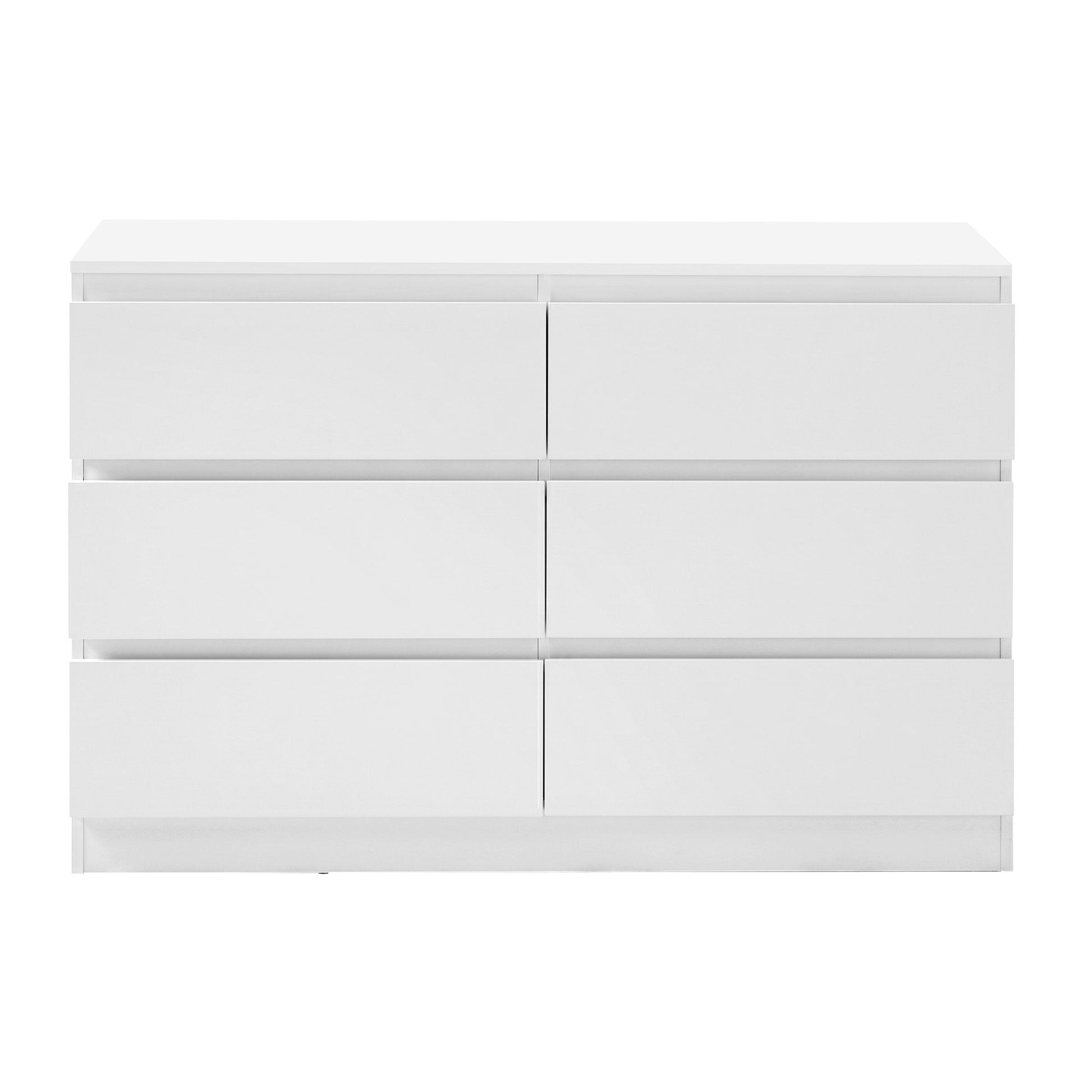Artiss 6 Chest of Drawers Lowboy White - Homecoze