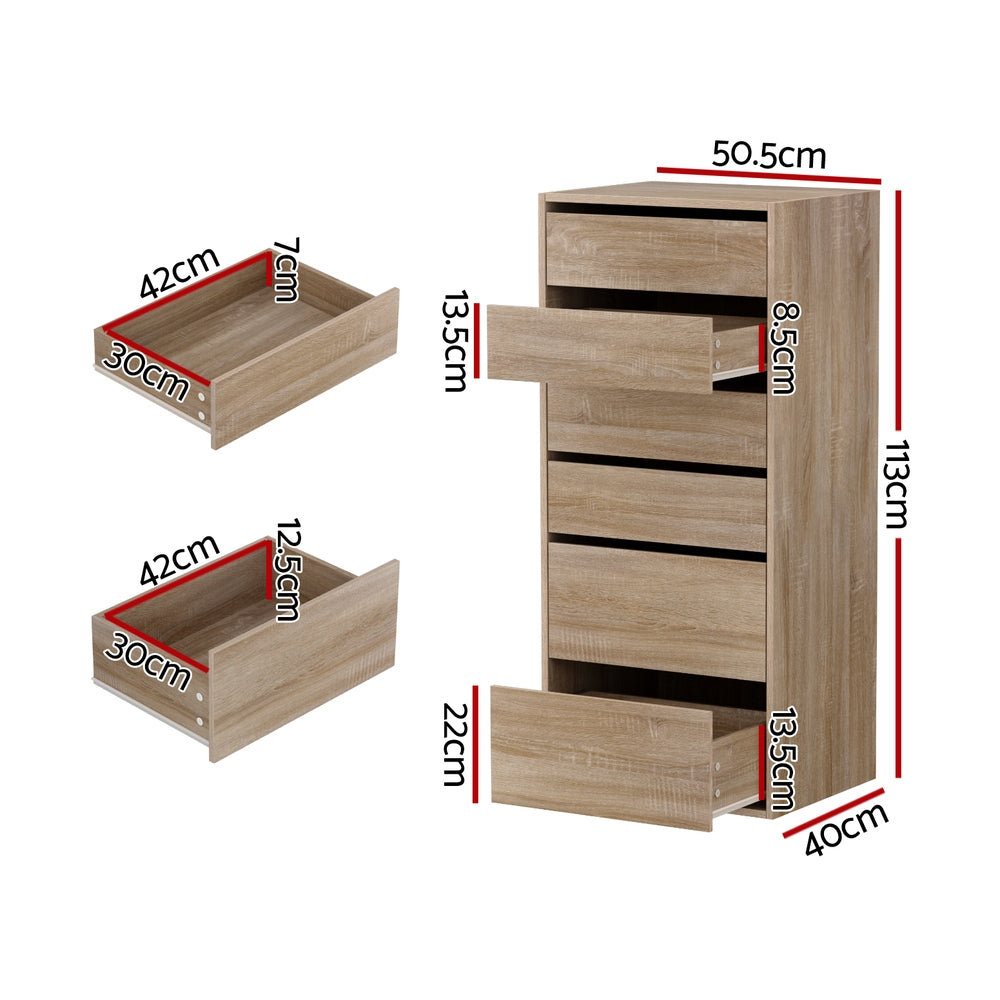 6-Drawer Lowboy Chest of Drawers - Pine - Homecoze