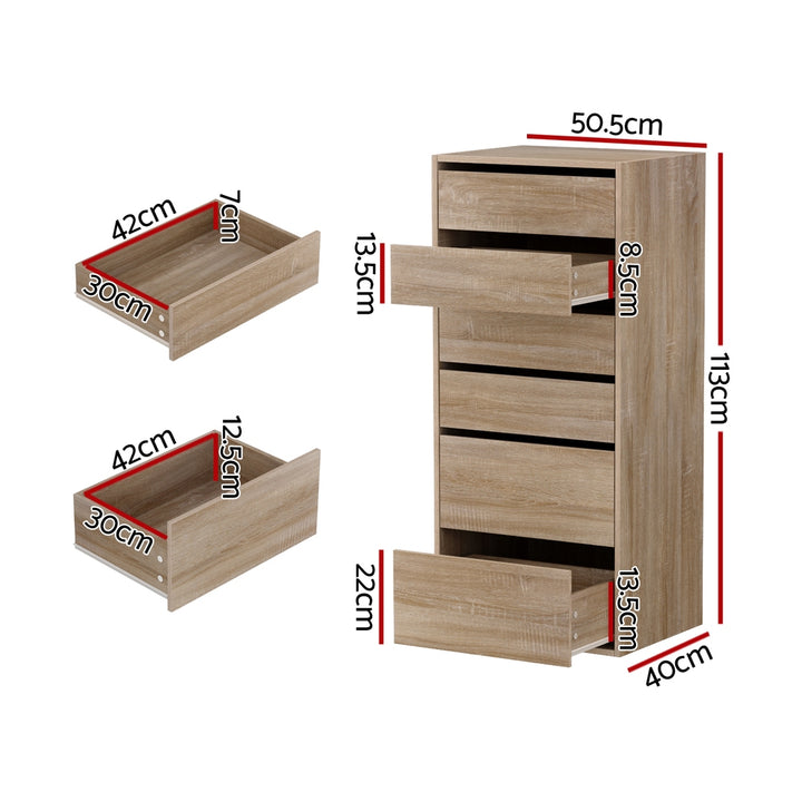 6-Drawer Lowboy Chest of Drawers - Pine - Homecoze