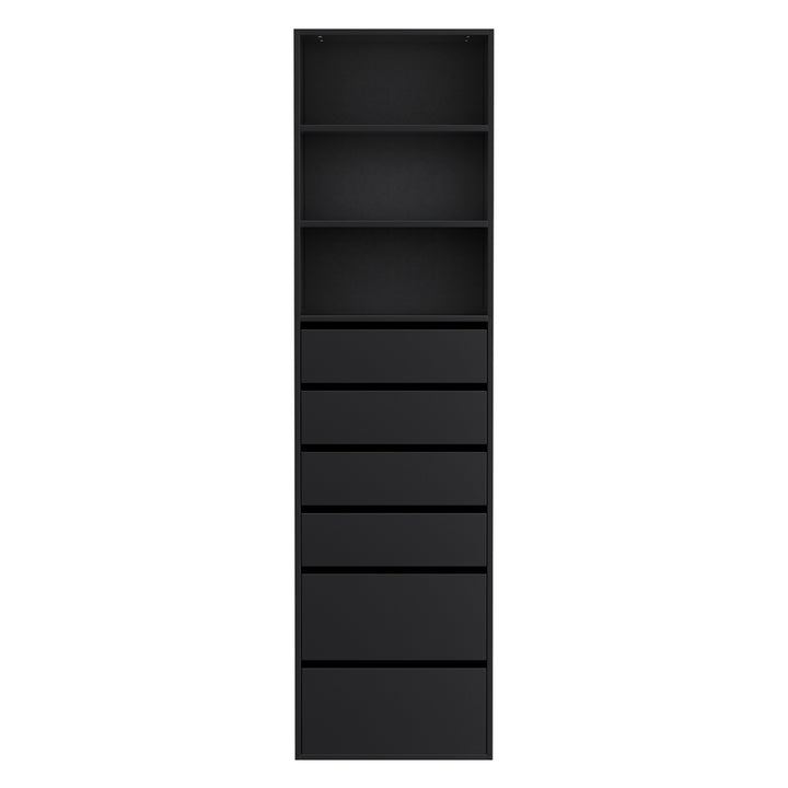 Artiss 6 Chest of Drawers Tallboy Cabinet Black - Homecoze