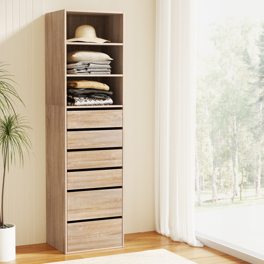 Artiss 6 Chest of Drawers Tallboy Cabinet Pine - Homecoze