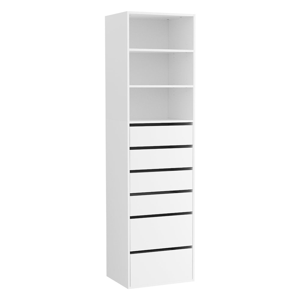 Artiss 6 Chest of Drawers Tallboy Cabinet White - Homecoze