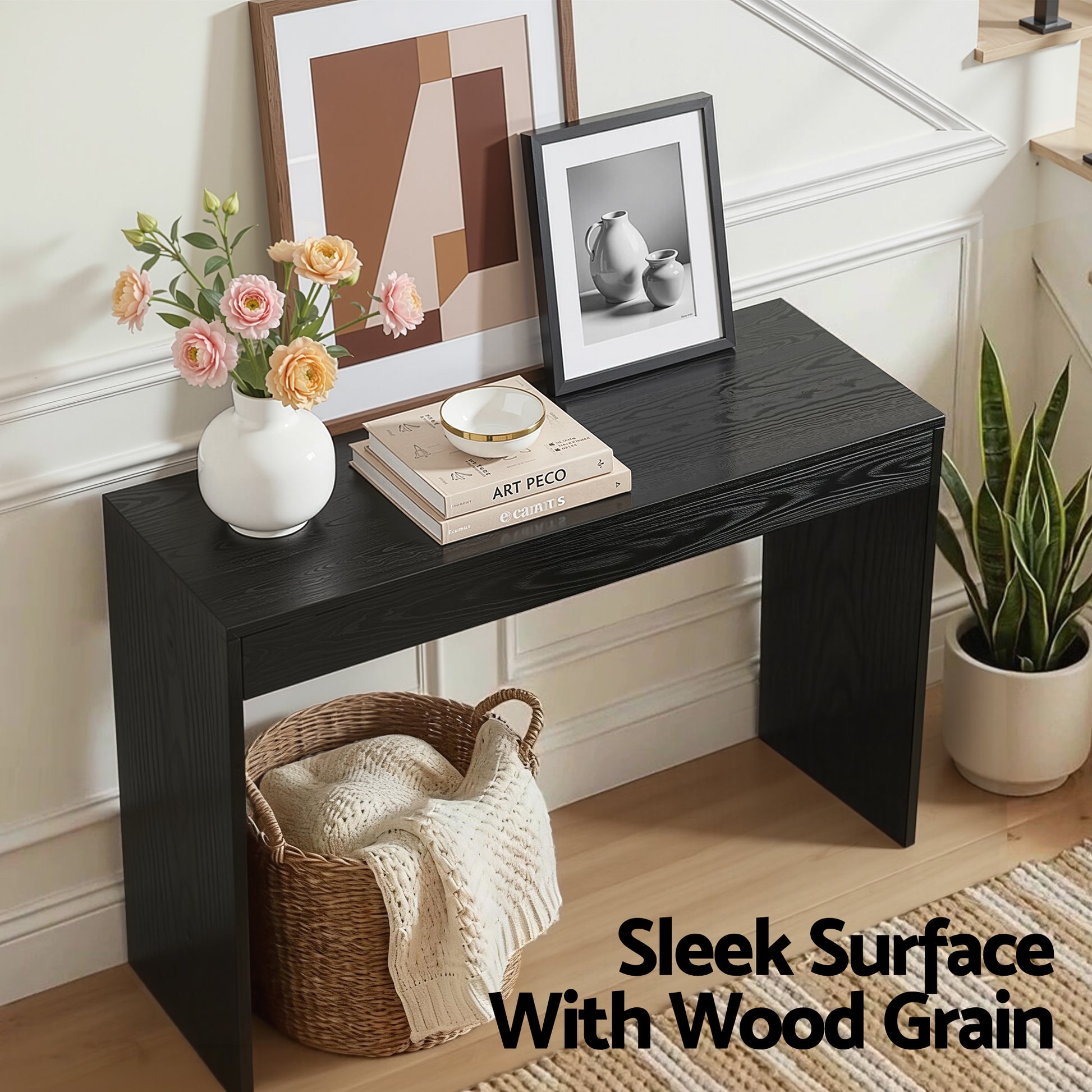 Artiss Console Table Hallway Sofa Entryway Entrance 120CM Black - Homecoze