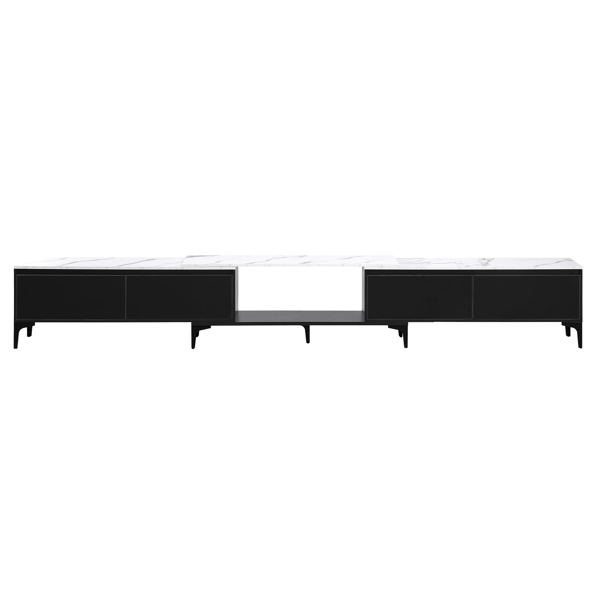 Artiss TV Cabinet Entertainment Unit Stand Extendable Black - Homecoze