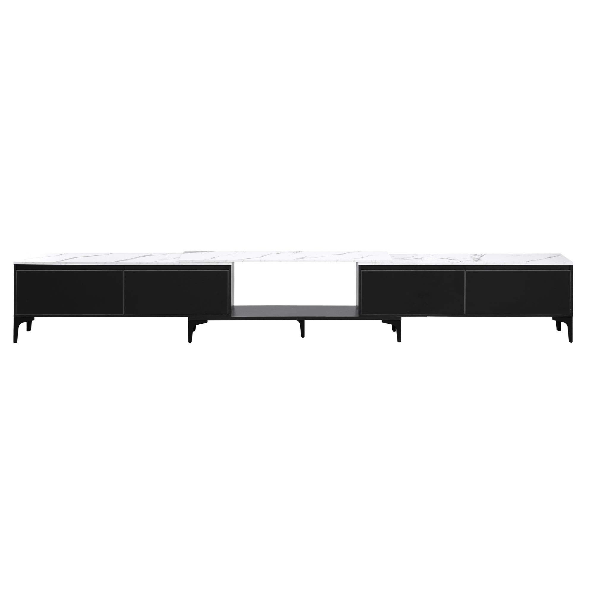 Artiss TV Cabinet Entertainment Unit Stand Extendable Black - Homecoze