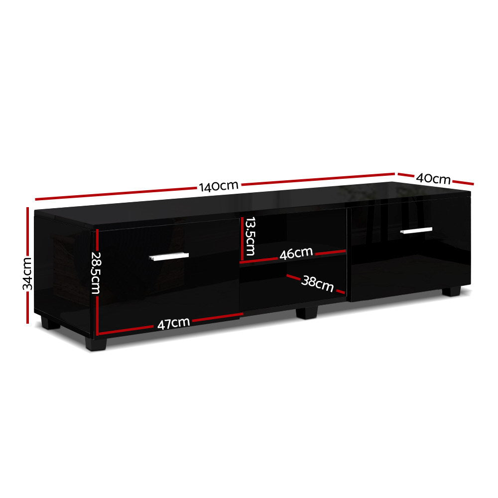 High Gloss Entertainment Unit 140cm - Homecoze