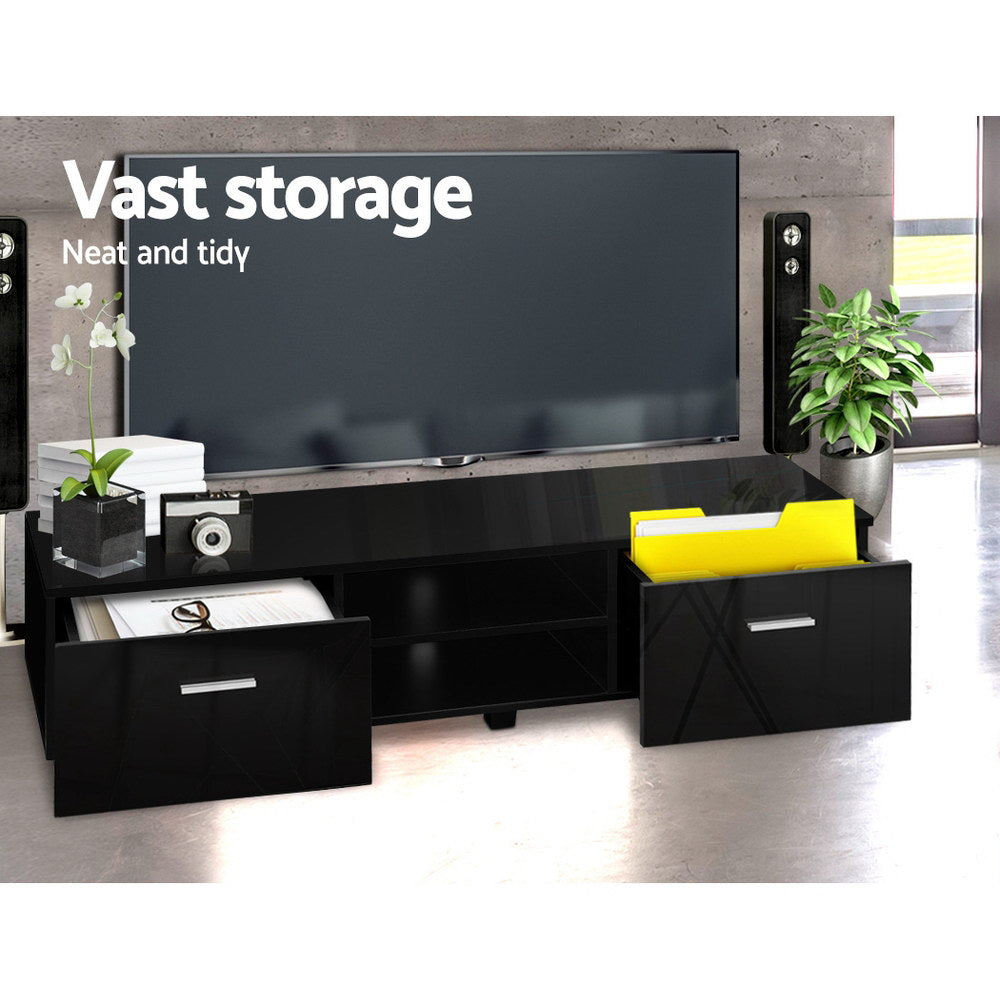 High Gloss Entertainment Unit 140cm - Homecoze