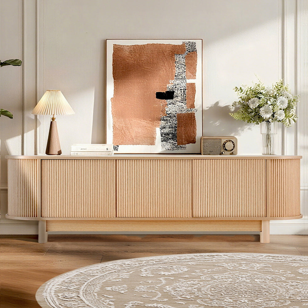 Artiss TV Unit Entertainment Unit Storage Cabinet 160cm Pine - Homecoze