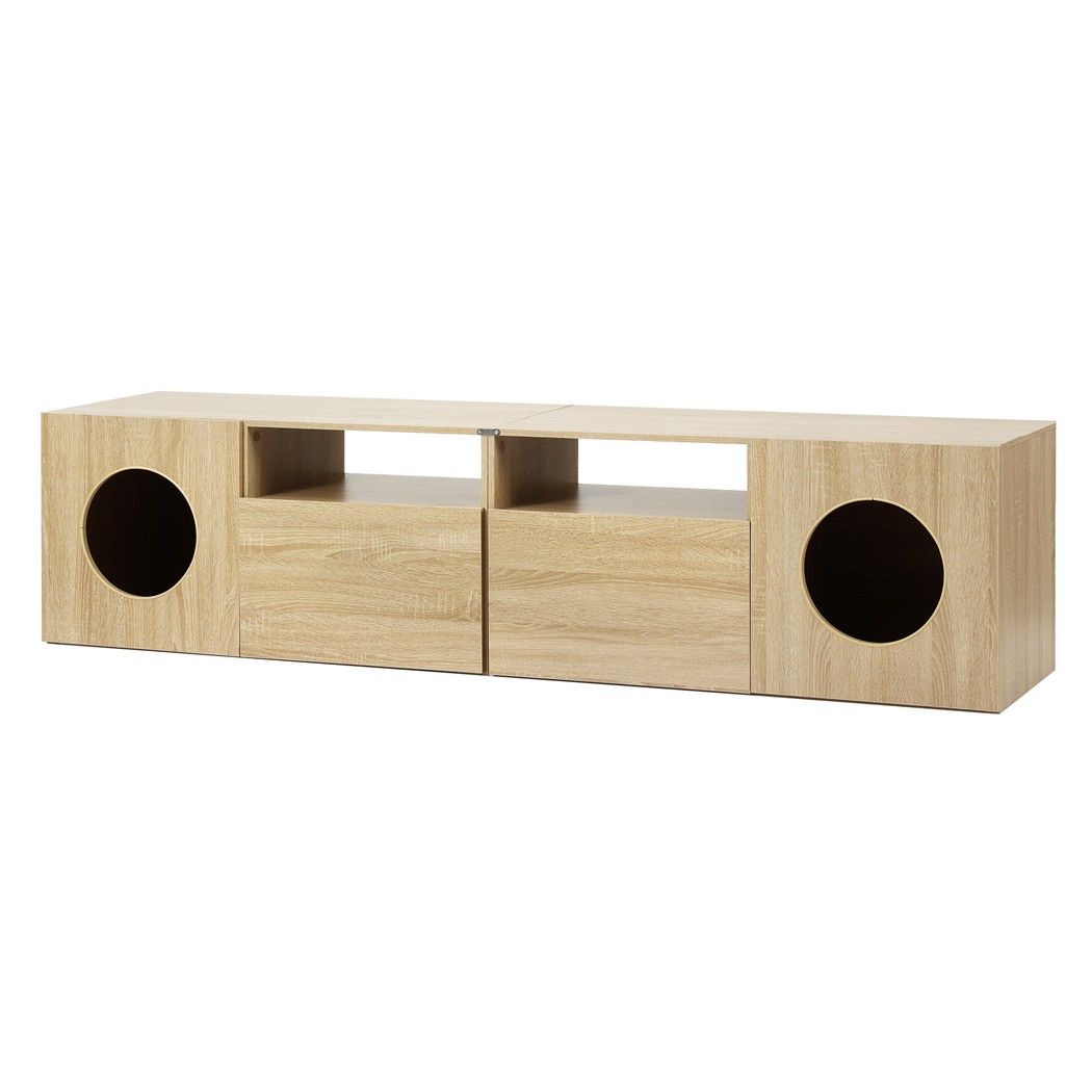 Mochi Cat House TV Unit 185cm – Pine