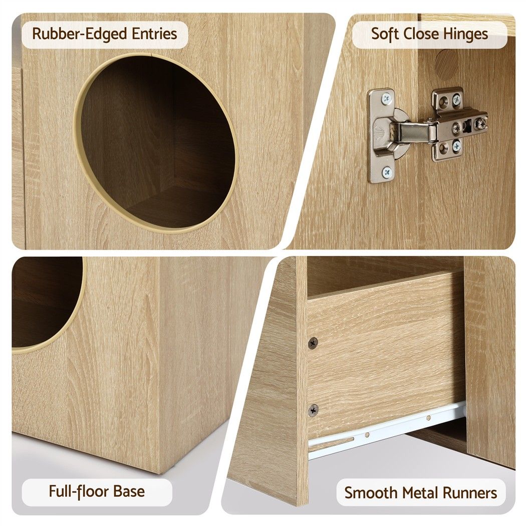 Mochi Cat House TV Unit 185cm – Pine