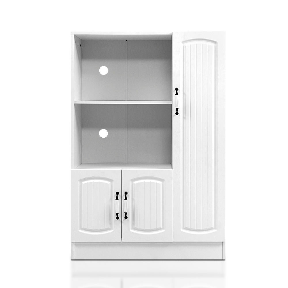 Kitchen Hallway Sideboard Display Storage Cupboard - White - Homecoze