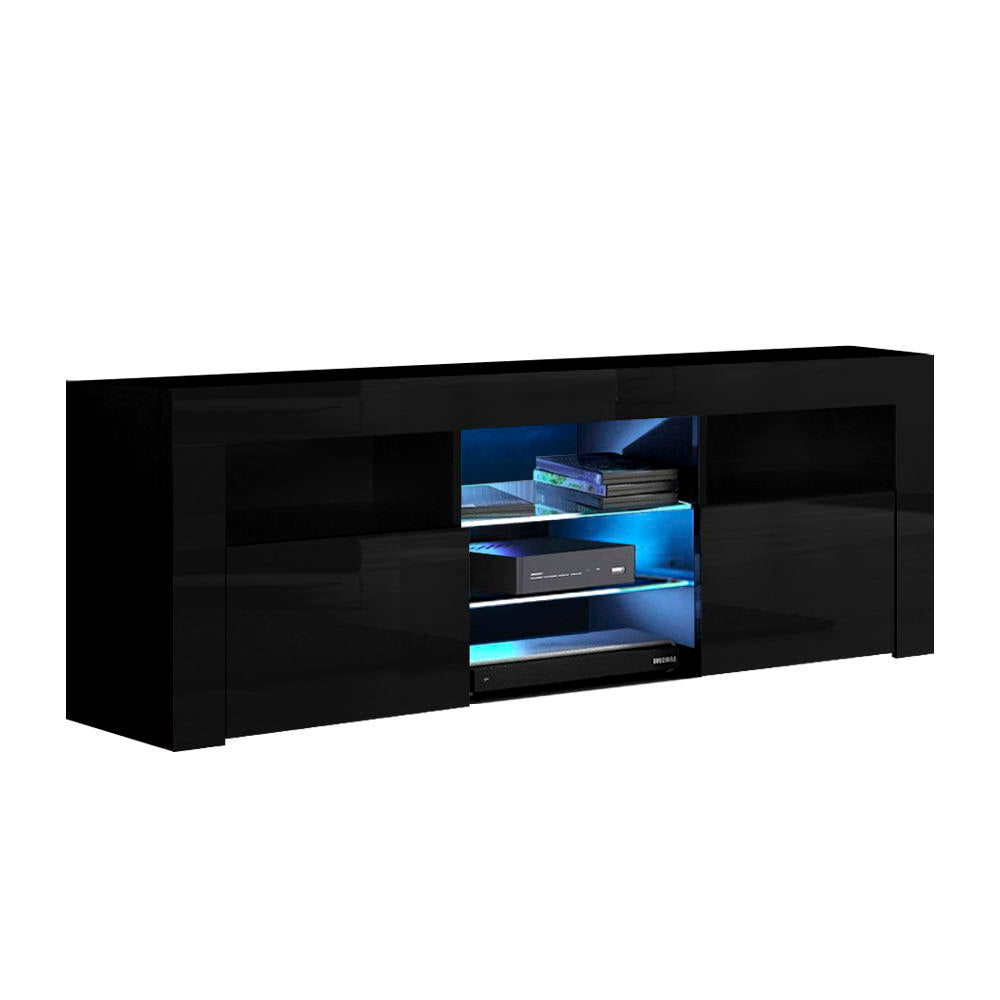 LED TV Entertainment Unit 160cm - Black - Homecoze