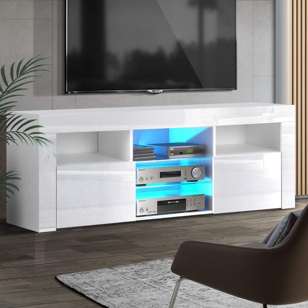 LED TV Entertainment Unit 160cm - White - Homecoze