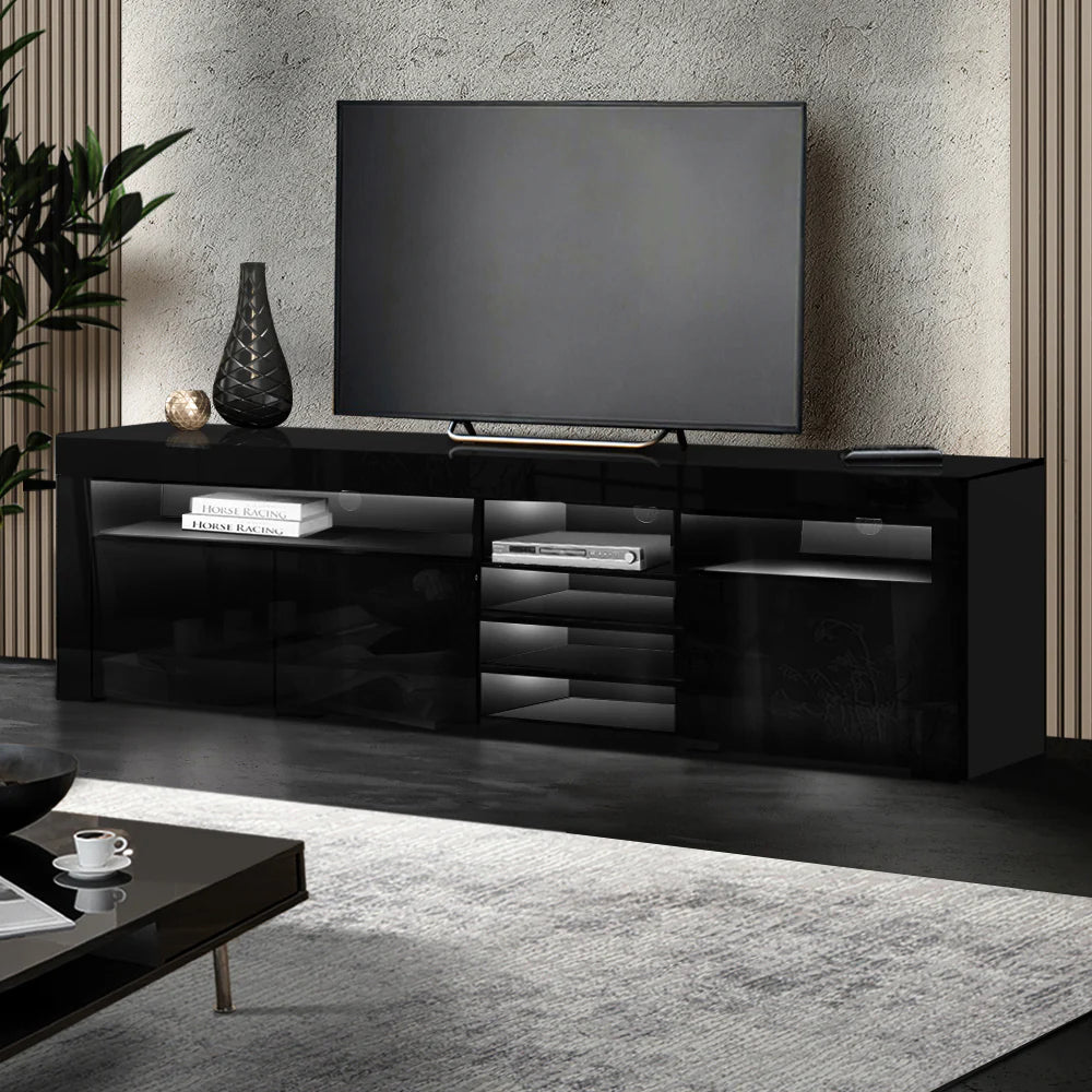 Jagger LED TV Unit 180cm – Black - Homecoze