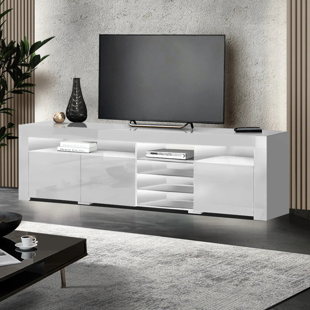 Jagger LED TV Unit 180cm – White - Homecoze