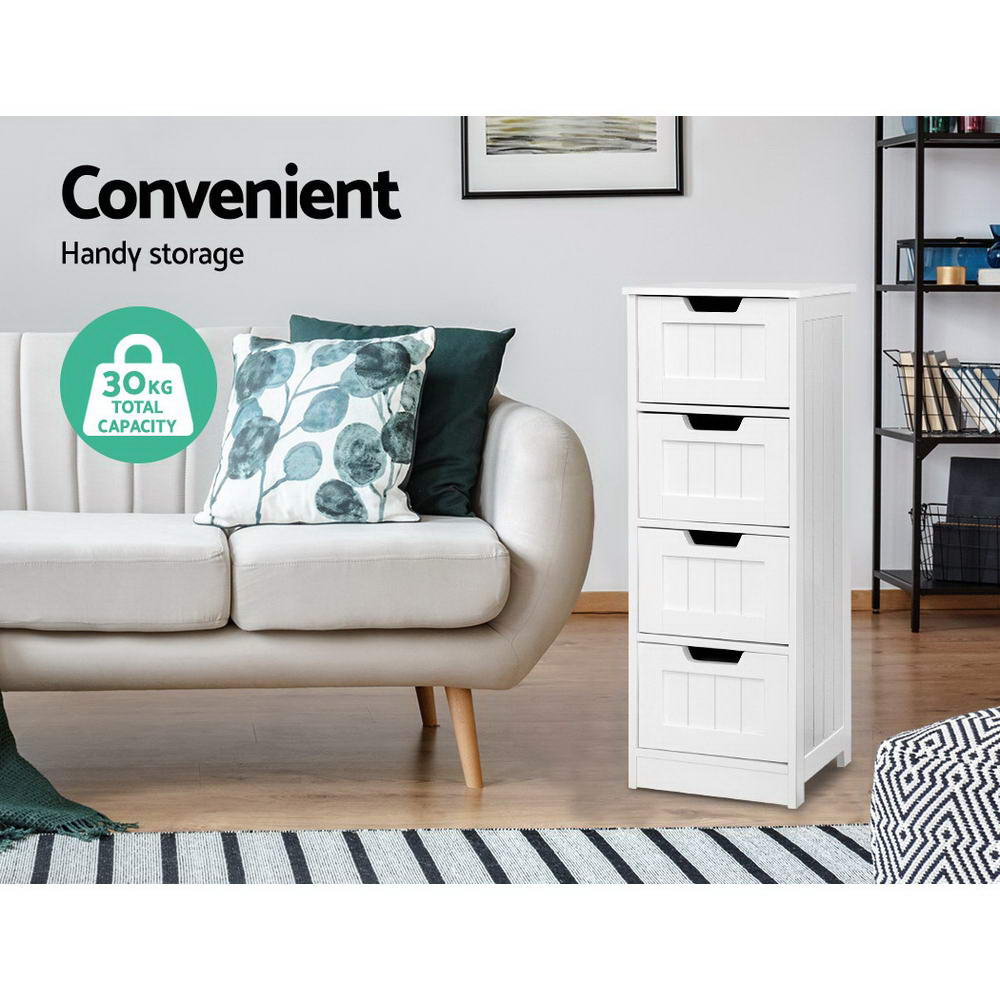 Mini Storage Cabinet Chest of Drawers - White - Homecoze