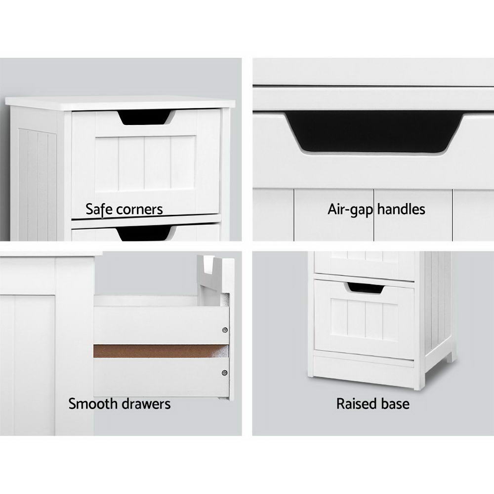 Mini Storage Cabinet Chest of Drawers - White - Homecoze